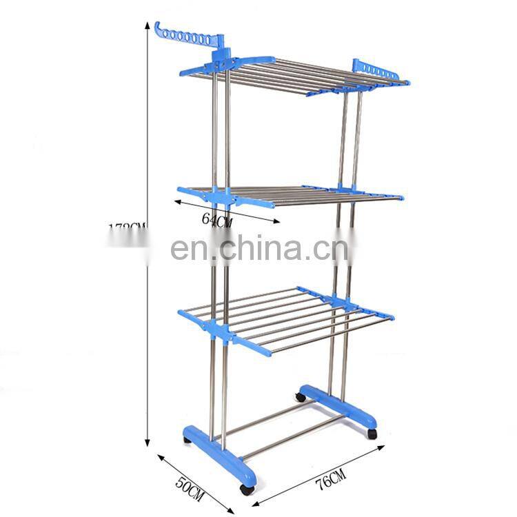 Multifunctional clothes rack floor to floor 4-layer clothes rack balcony simple shoe rack