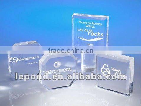 Ultra Clear crystal cube Laser glass for sourvenir