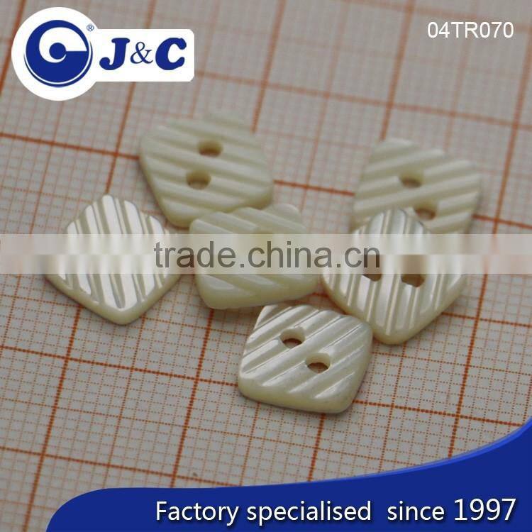 J&C 2 holes square Trocas shell buttons for fashion shirt.TR069,070