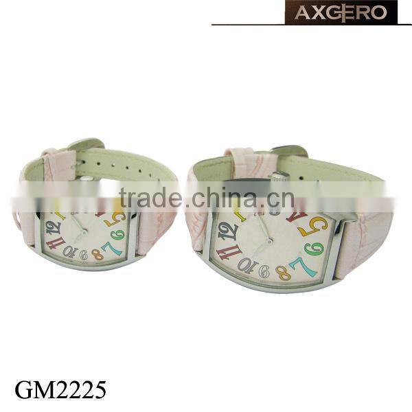 leather strap square unisex quartz teenage fashion watches