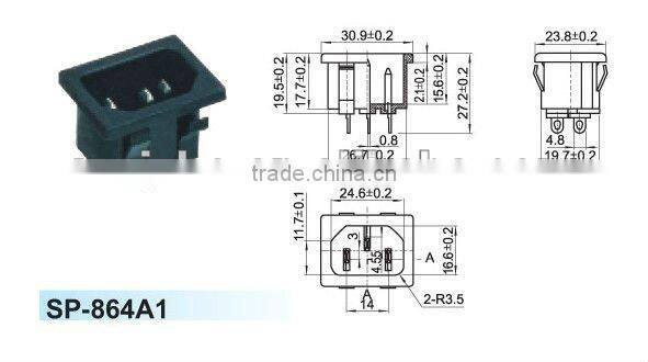 Female electric socket outlet of Australia type