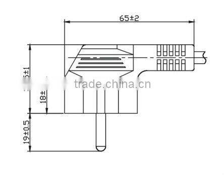 3 Pins Euro ac dc 6v plug in switching power adapter