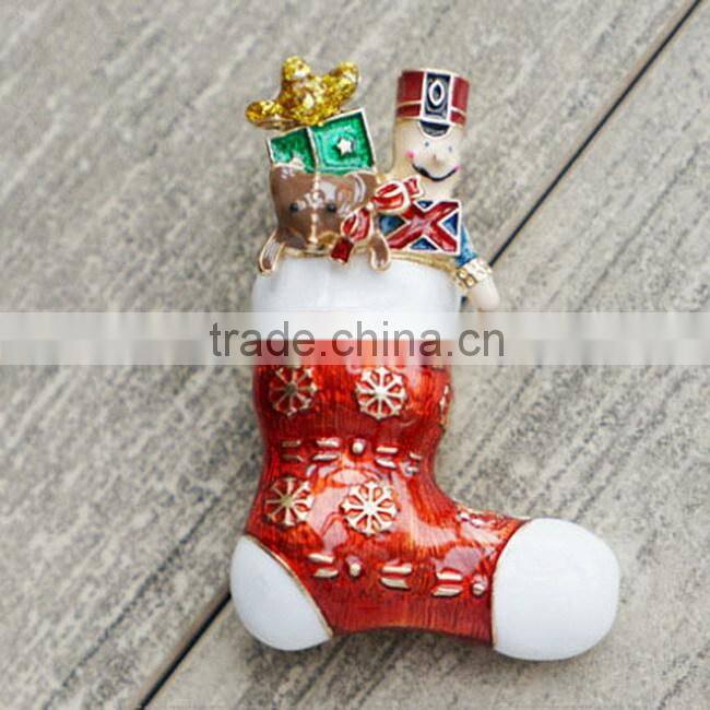 zinc alloy Metal women dress shoe christmas brooch