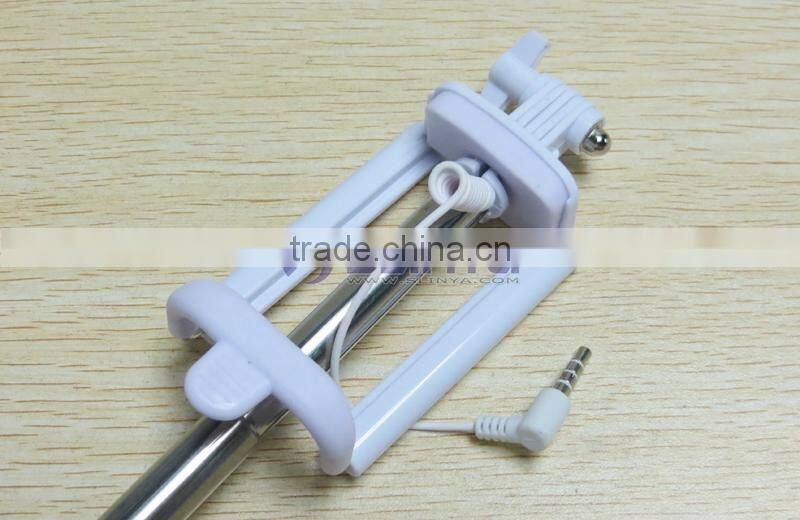 Promotional Gifts Folding Monopad Pocket Selfie Stick With 3.5MM Cable Selfie Monopad For iPhone Android IOS Smart Cell Phone