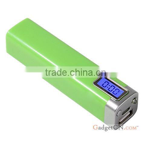 Wholesale 2600 mah lipstick power bank with LCD display