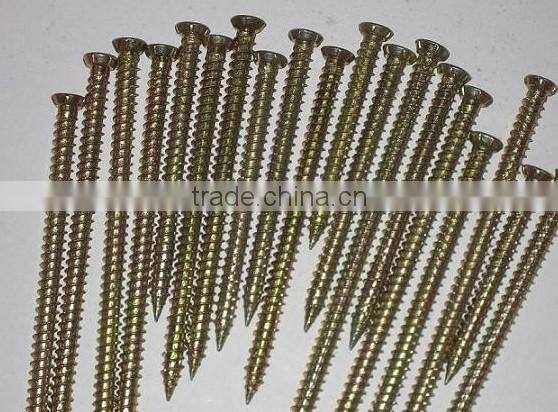 Full thread yellow zinc window screw/concrete screw supplier XL-B21