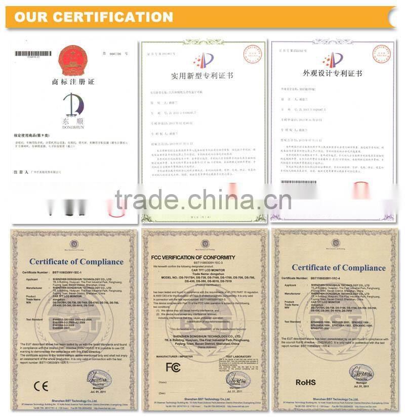 DS-909D universal 9inch HD digital car headrest monitor with dvd