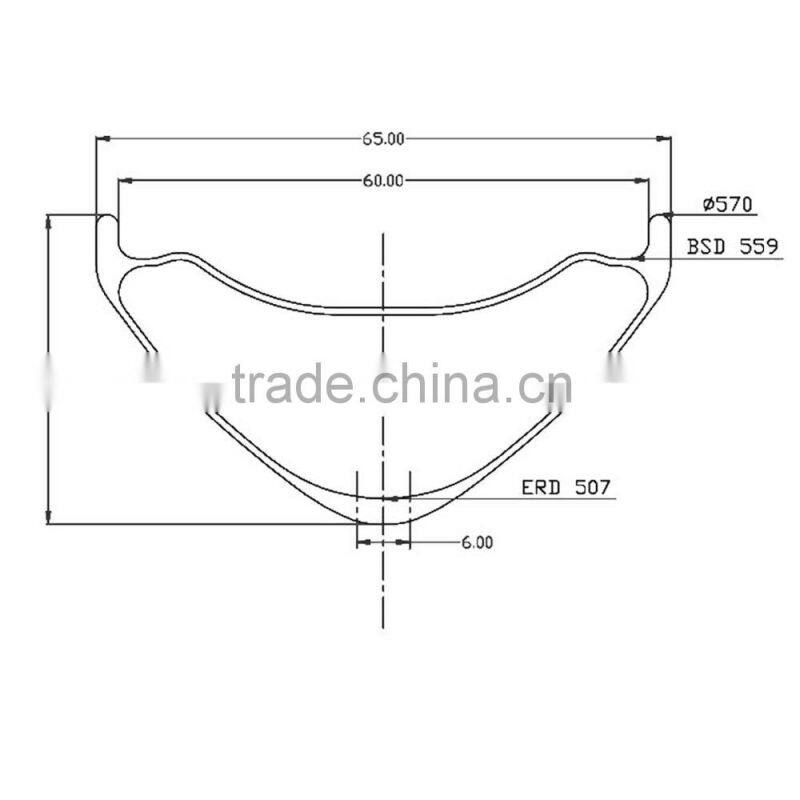 2015 new design carbon fat bike wheelset UD matt 26er 65mm width hookless double wall tubeless compatible
