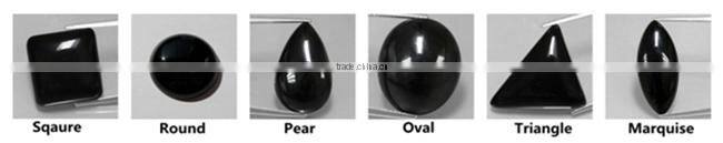 Chinese 4mm square black agate for fashion jewelry