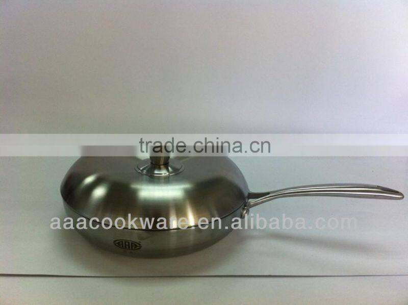 Tri-ply Stainless Steel Frypan for Wholesale/Retailer