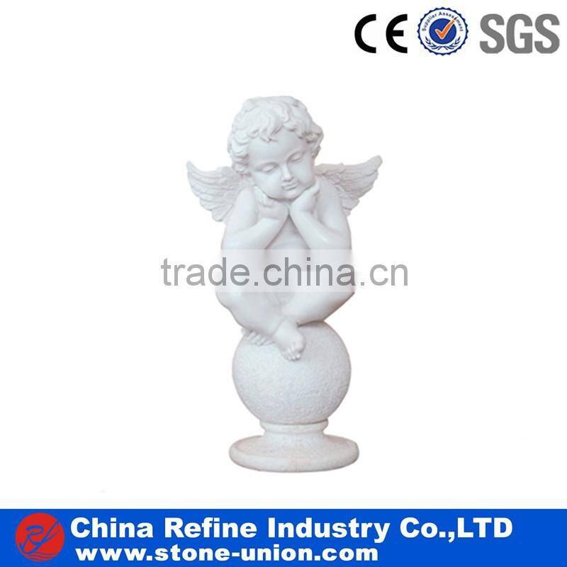 Marble angel statue series in white marble