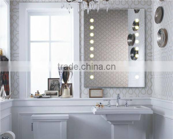 Unframed energy saving fog free led mirror for hotel