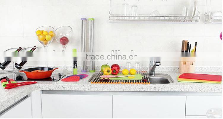 Bonunion stainless steel draining rack draining dish rack adjustable kitchen drawer basket