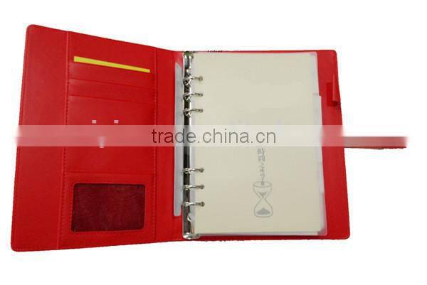 Top grade factory competitive price leather notebook with usb flash drive