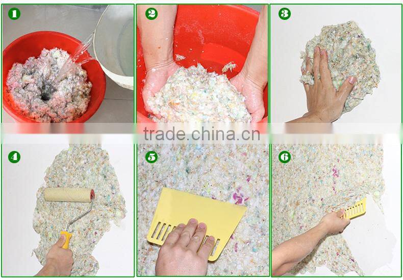 cotton wall coating paint fiber decor wall covering wallgrace DIY wall coat