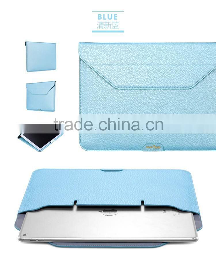 Shining series high quality PU leather sleeve case for iPad Pro 12.9 inch with stand function