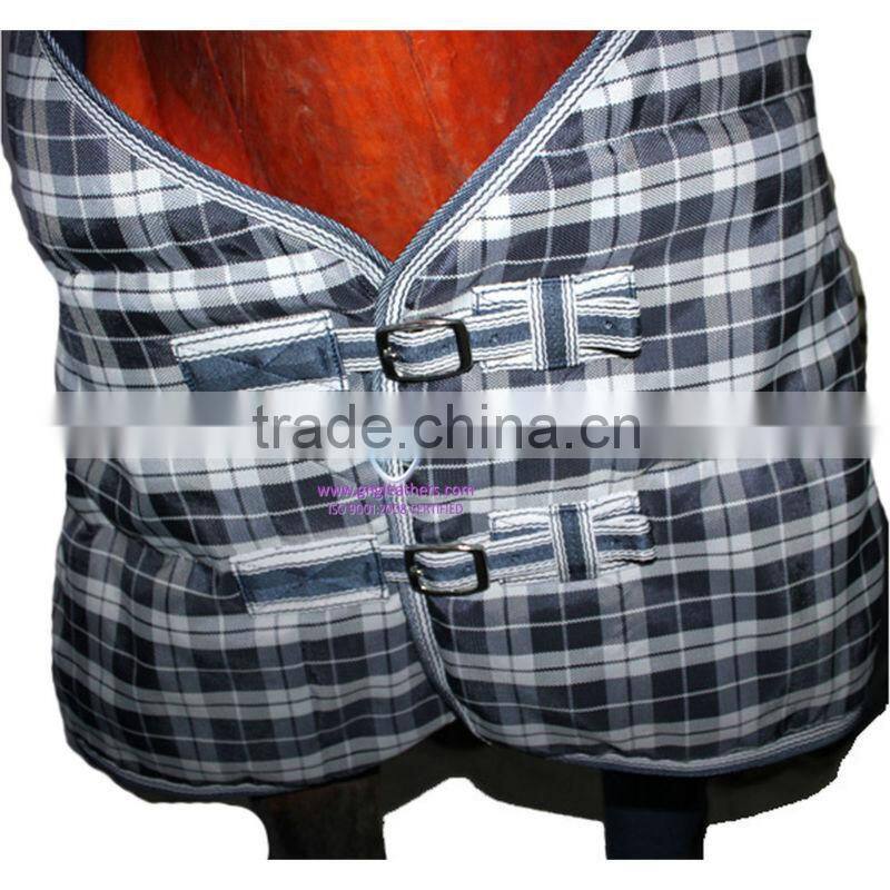 Stable Rug 1200D PP Cloth Navy/Grey 200 GSM