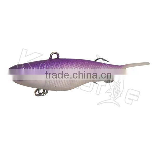 new fishing lure sinking plastic soft vibe hook lures , lead jig bait,metal jigging lure