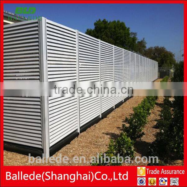 easy install aluminum fixed louvre fence for garden machine