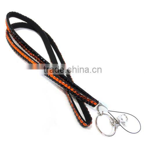 Fashion black cat taupe stones keychain