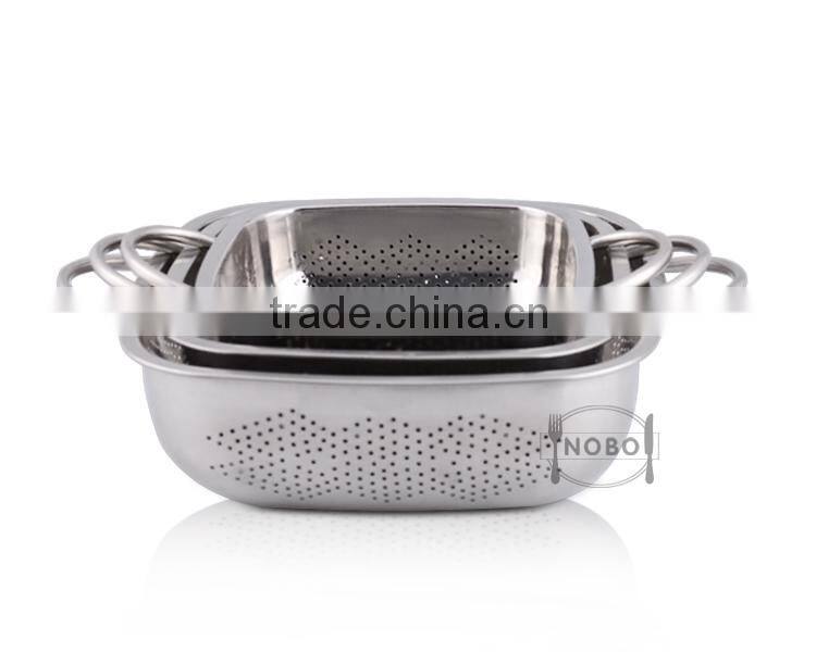 Chaozhou Nobo stainless steel colander with handle