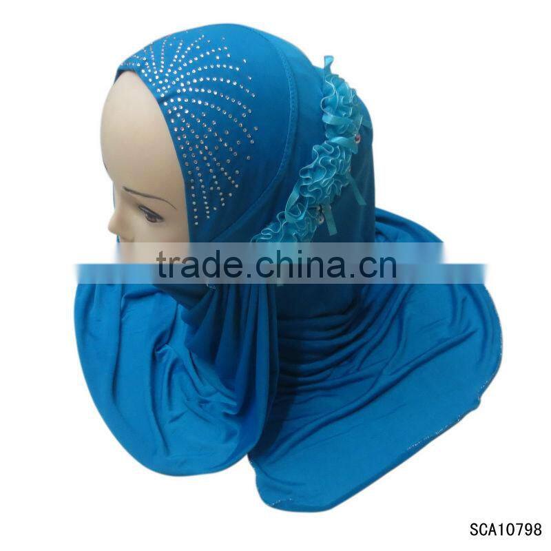 2014 new style fashion islamic muslim scarf blue fresh spring scarf