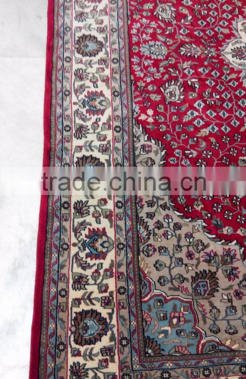 Wholesaler hand knotted handmade carpet pure merino wool carpet from Jaipur