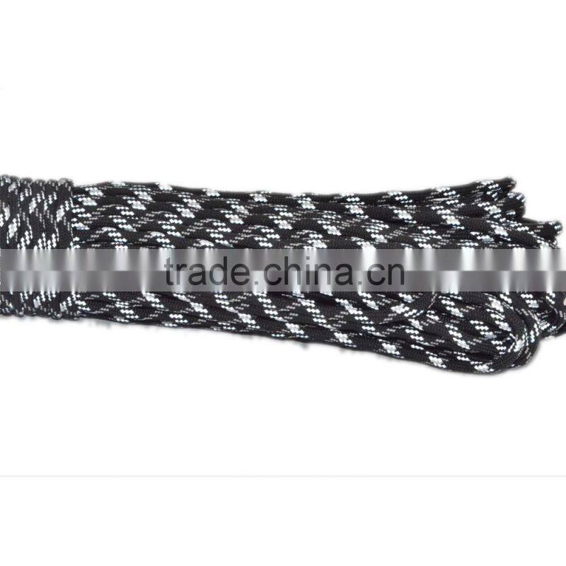 3 reflective tracer & 3 Glow in dark tracer Military Grade 550 Paracord 1000 spool parachute cord