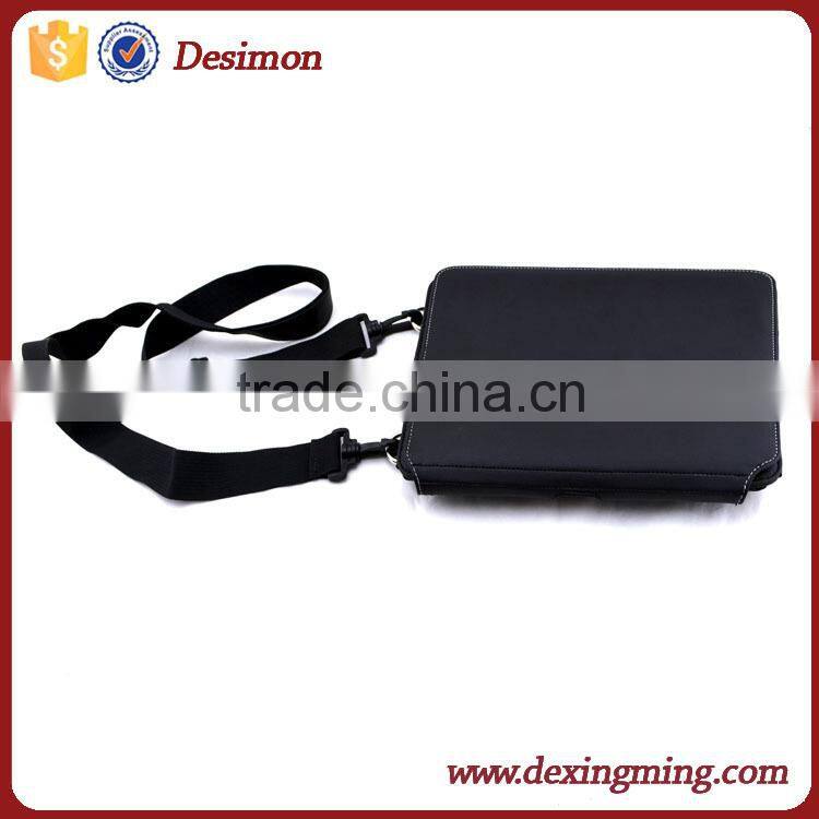 2015 most popular handheld canvas tablet case for 10.1 inch with lanyard/neck strap