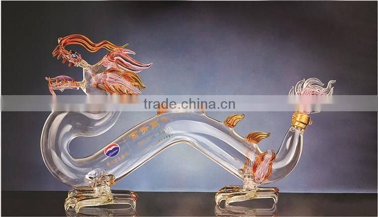 2016 New Style Professional Design Customization Eco-Friendly Clear Glass Bottle For Wine And Alcohol