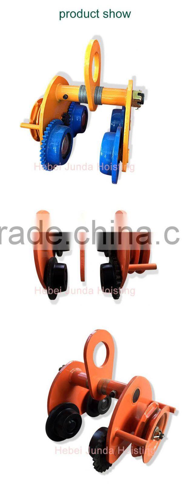 1t GCT series geared trolleys industrial geared trolley