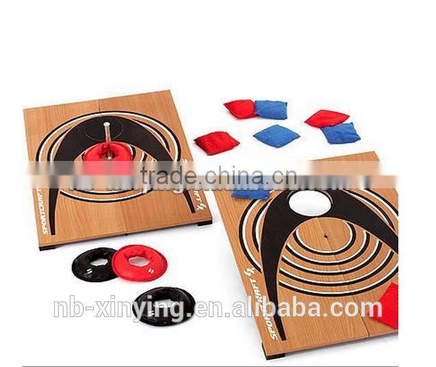 2016 Hot selling MDF Double Wooden Toss Bean Bag Games with sandbag and ring for kids playing cheap price