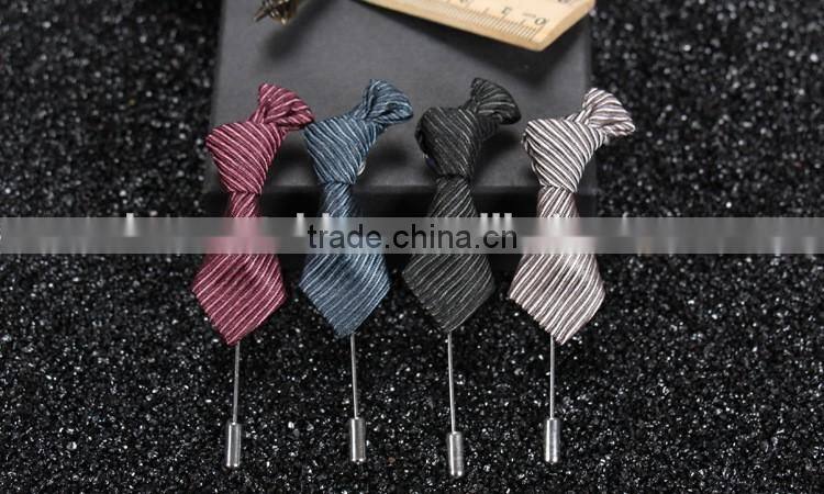 Western Classic Tie Shaped Lapel Pin,Fashion Plaided Long Needle Pins For Dresses