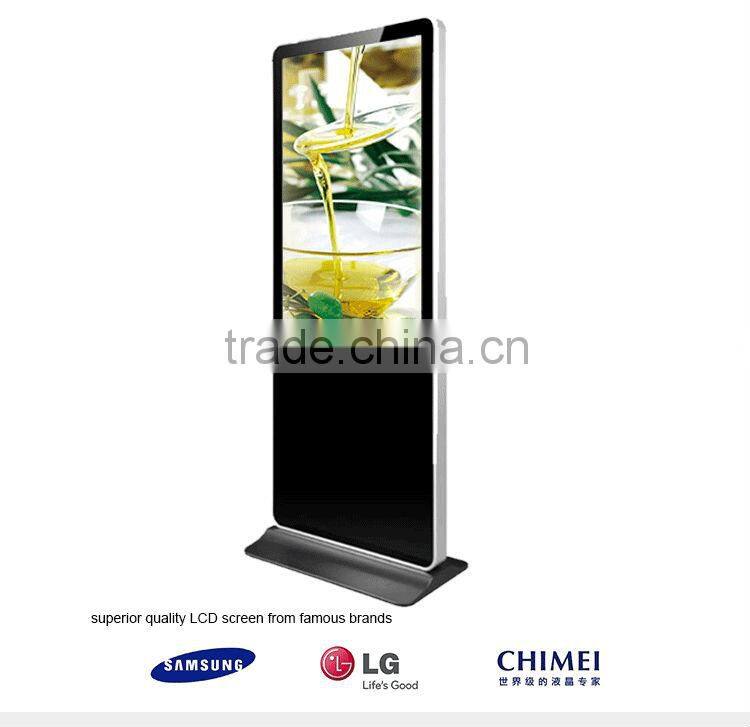 55inch Flintstone apple shape lcd monitor, lcd advertising player, floor standing advertising LCD digital signage