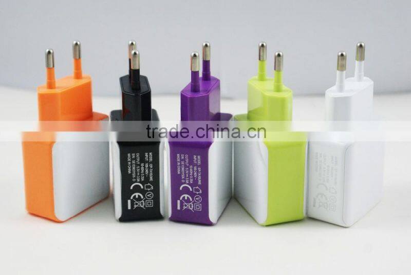 Dual EU US 5V 2A plug USB Wall Charger Adapter For iPhone 4 5 6 For Samsung