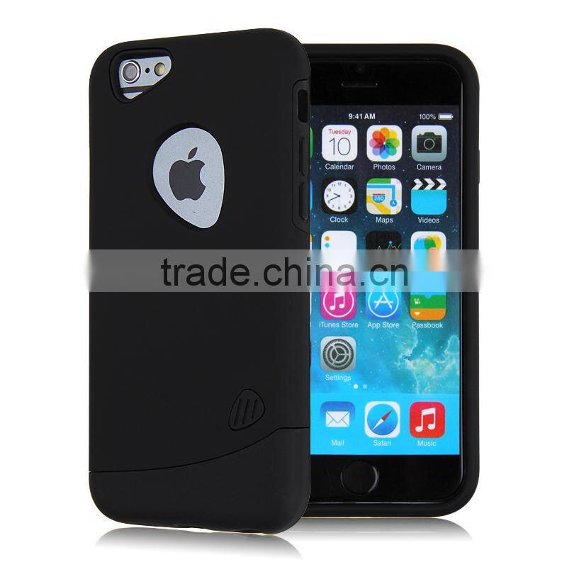 Wholesale 2 in 1 hybrid PC and TPU combo case for iPhone 6 plus 5.5 inch