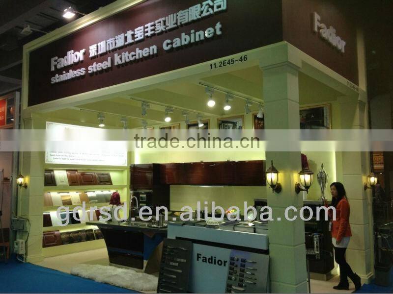 Solid wood & stainless steel kitchen cabinet-G005