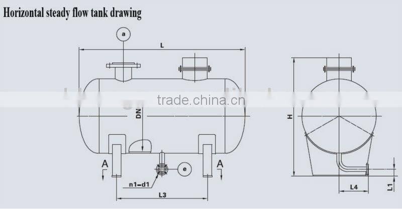 Vertical stainless steel high pressure tank
