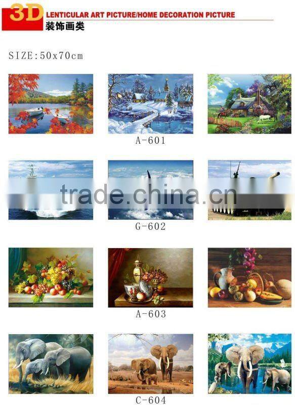 Hot Sell Landscape Custom 3D Lenticular Picture with Flip Effect