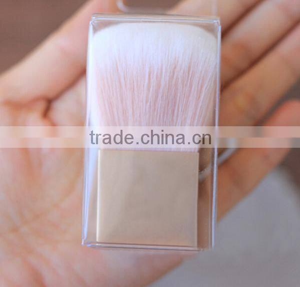 Face Flat Mini Kabuki Brush, Synthetic Hair Kabuki Brush with Pu bag
