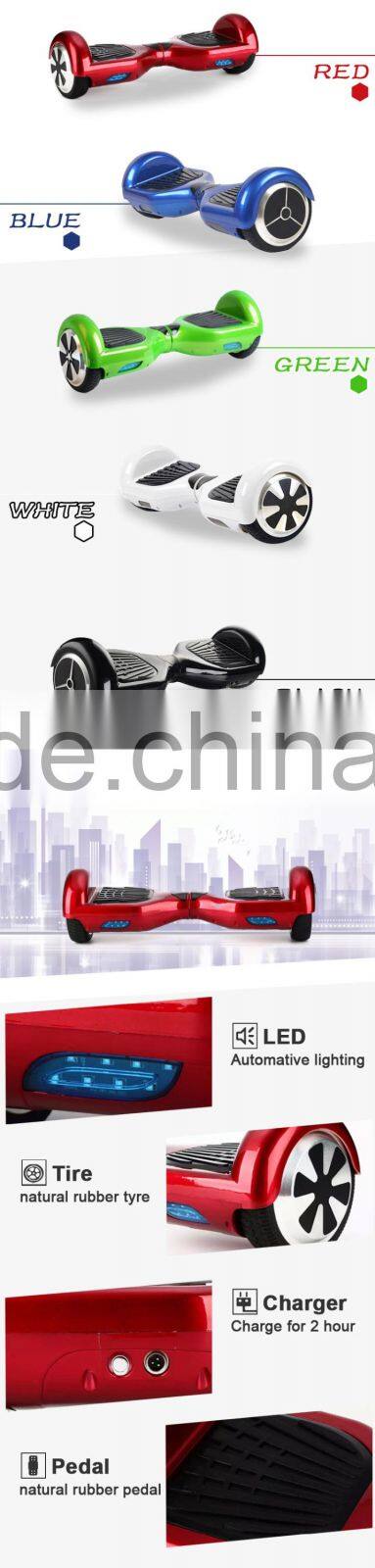 hot sale 6.5inch scooter two wheels self balancing e scooter with led lights for adults factory price