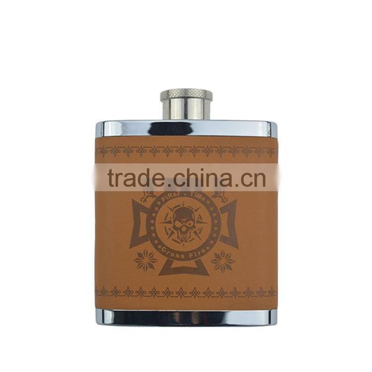 2016 new technology unique hip flask power bank 10800mah with unique PU leather products to sell