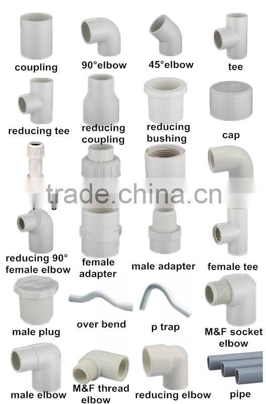 High Quality Pvc Pipe Fitting ASTM sch80 Standard upvc end cap
