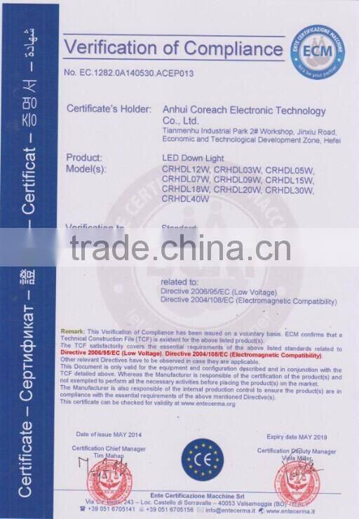 AC85-265V 2.5 inch LED down light 2700-7000K UL/CE/ROHS