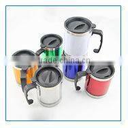 Rubber Ribbed Stainless Steel Custom Coffee Mugs
