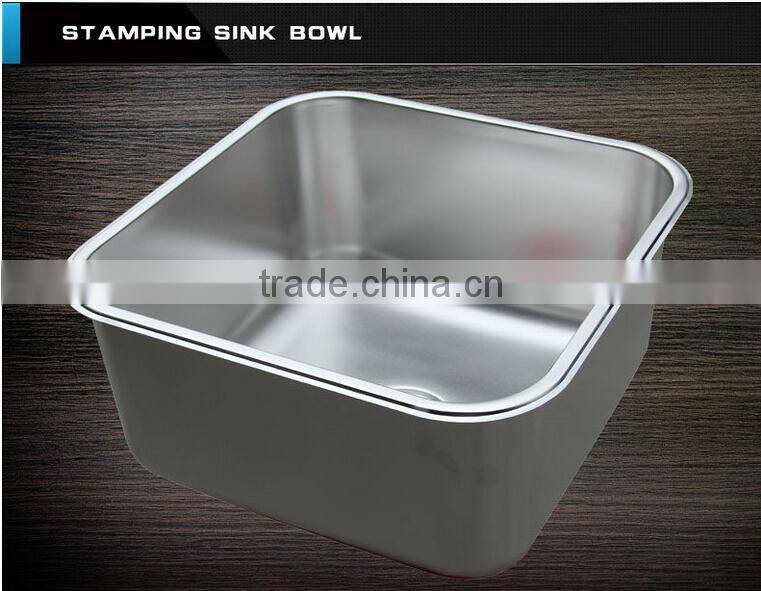 SUS304 Foshan manufacture Stainless Steel double bowl Laundry Sink Cabinet with bracket