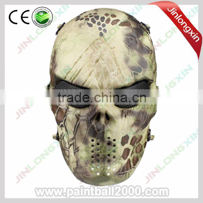 Hot Metal Mesh Skull Skeleton Full Face Protection Airsoft Mask