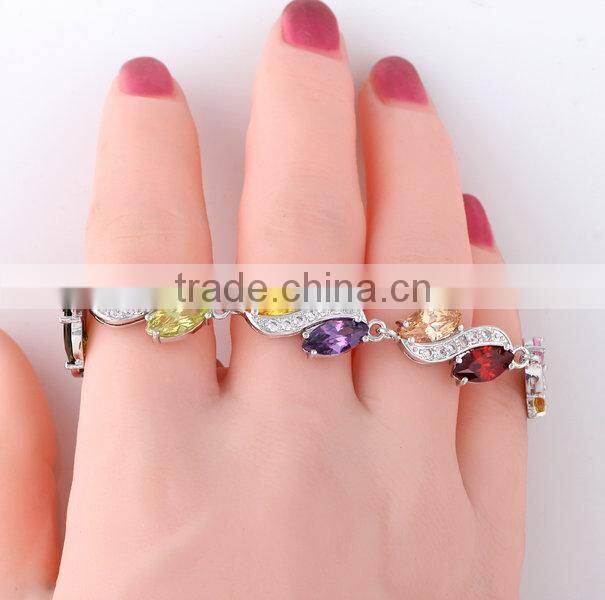 Wholesale Multicolor Cubic Zircon Bracelet and Bangle Charm Bracelet Magnetic Bracelet Fashion Jewelry