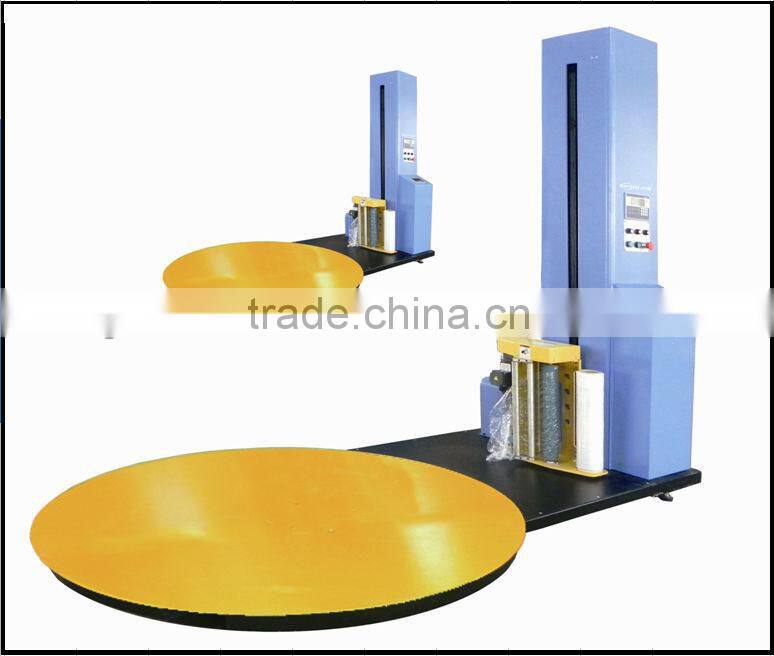 Semi automatic PE film pre stretch wrapping machine