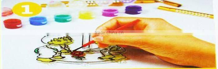 Pervious to light painting with key chain Children's educational parent-child creative DIY coloring of graffiti painted toys